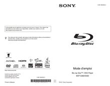 Notice Lecteur Blu-ray Disc Sony  BDP-S383