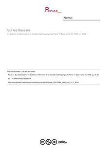 Sur les Bassaris - article ; n°1 ; vol.10, pg 35-36