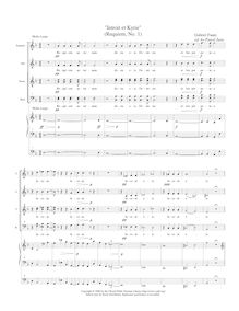 Partition complète (orgue reduction), Requiem en D minor