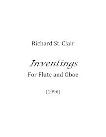 Partition complète, Inventings pour flûte et hautbois, St. Clair, Richard