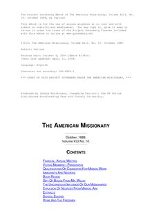 The American Missionary — Volume 42, No. 10, October, 1888