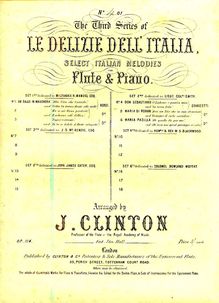 Partition No.4-San Sebastiano, Le Delizie dell Italia, Clinton, John