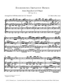 Partition CompleteScore pour SATB enregistrements, Magnificat, D major