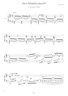 Partition 2 - Hommage à , Albeniz, 2 Epitaphes, Op. 84, Plante, Cyril