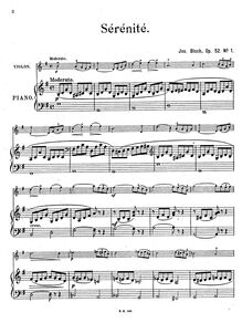 Partition violon et partition de piano, partition de violon, 5 Aquarelles