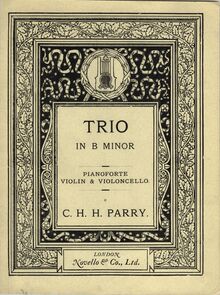 Partition couverture couleur, Piano Trio en B minor, B minor, Parry, Charles Hubert Hastings