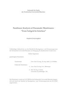 Nonlinear analysis of pneumatic membranes: from subgrid to interface [Elektronische Ressource] / Amphon Jrusjrungkiat