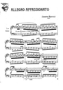 Partition complète, Allegro Appassionato, Martucci, Giuseppe