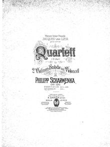 Partition violon 1, corde quatuor No.2, Op.120, String Quartet No.2 in D Major, Op.120