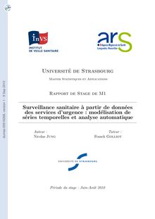 Université de Strasbourg Master Statistiques et Applications
