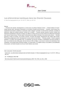 Les phénomènes karstiques dans les Grands Causses - article ; n°4 ; vol.29, pg 287-315
