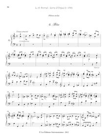 Partition 3, Trio, Pièces d orgue, Livre d orgue, Dornel, Antoine