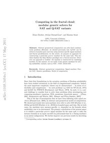 Computing in the fractal cloud: modular generic solvers for SAT and Q SAT variants