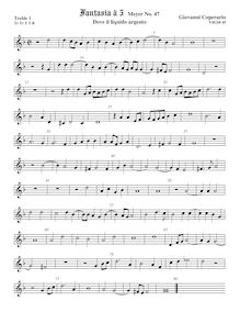 Partition viole de gambe aigue 1, Fantasia pour 5 violes de gambe, RC 68