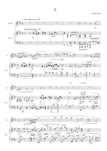Partition , Sehr langsam, partition complète, Sonate für Violine und Klavier  Frühling 