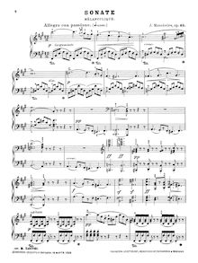 Partition complète, Sonata Melancolique, Op.49, Moscheles, Ignaz par Ignaz Moscheles