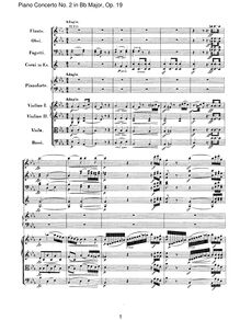 Partition , Adagio, Piano Concerto No.2, B♭ major, Beethoven, Ludwig van par Ludwig van Beethoven