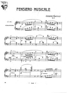 Partition complète, Pensiero Musicale, A♭ major, Martucci, Giuseppe