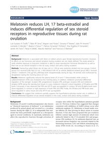 Melatonin reduces LH, 17 beta-estradiol and induces differential regulation of sex steroid receptors in reproductive tissues during rat ovulation