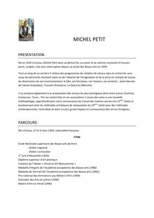 Presentation Michel PETIT