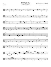 Partition ténor viole de gambe, alto clef, First set of madrigaux par Thomas Weelkes