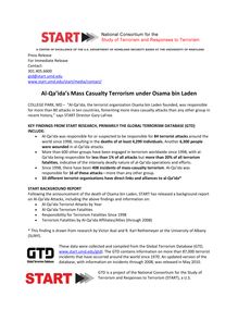 Al-Qa'ida's Mass Casualty Terrorism under Osama bin Laden