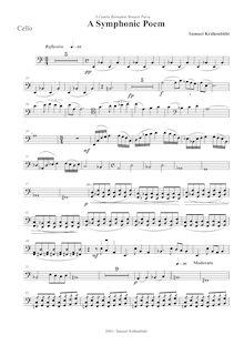 Partition violoncelles, A symphonique Poem, Krähenbühl, Samuel