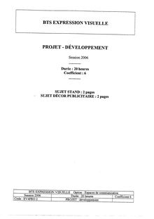 Btsexprv developpement en vue de la realisation 2006