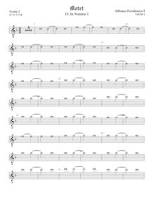 Partition ténor viole de gambe 1, octave aigu clef, 2 en Nomines