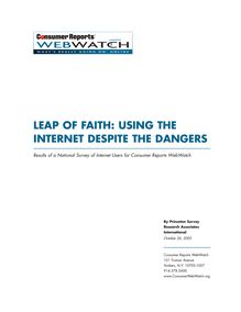 Download Report (PDF) - LEAP OF FAITH: USING THE INTERNET DESPITE ...