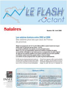 Les salaires bretons entre 2002 et 2006 (Flash d Octant n°150)  Des salaires plus bas que ceux de France de province