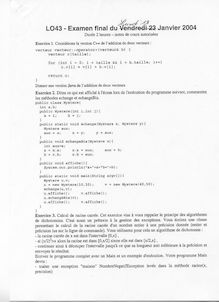 UTBM 2003 lo43 bases fondamentales de la programmation orientee objet genie informatique semestre 1 partiel