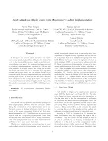 Fault Attack on Elliptic Curve with Montgomery Ladder Implementation