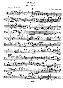 Partition , Lento. Allegro maestoso, violoncelle Concerto, D minor
