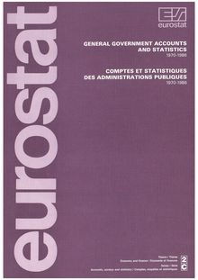 General government accounts and statistics 1970-1986