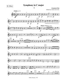 Partition hautbois 2, Symphony No.14 en C major, “Jena” Symphony