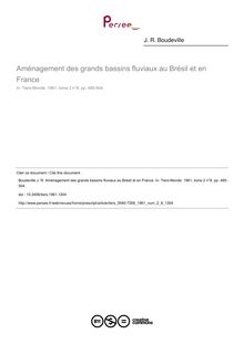 Aménagement des grands bassins fluviaux au Brésil et en France - article ; n°8 ; vol.2, pg 485-504