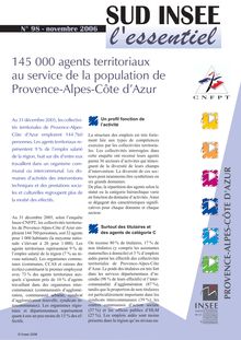 145 000 agents territoriaux au service de la population de Provence-Alpes-Côte d Azur