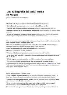 Una radiografía del social media en México