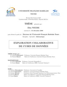 Exploration collaborative de cubes de données, Collaborative exploration of data cubes