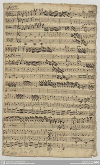 Partition complète, violon Concerto en C major, C, Brescianello, Giuseppe Antonio