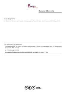 Les Lapons - article ; n°4 ; vol.6, pg 46-60