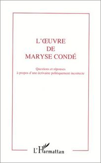 L oeuvre de Maryse Condé