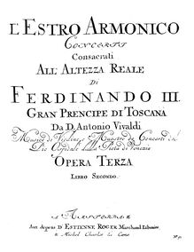 Partition violon 4 (ripieno), violon Concerto, E major, Vivaldi, Antonio