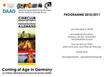 Broschüre Cineclub 2010 chronologisch