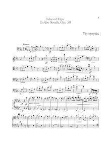 Partition violoncelles, en pour South, Alassio, Elgar, Edward