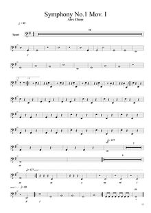 Partition timbales Mov. I, Symphony No.1 en E minor, E minor, Chase, Alex