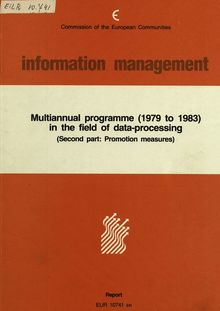 Multiannual programme (1979 to 1983) in the field of data-processing