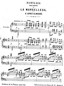 Partition complète, Fantasia sobre motivos de la Marsellesa, D♭ Major