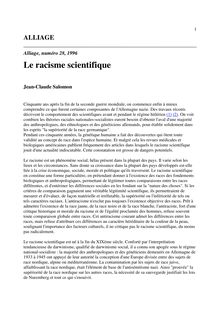 Le racisme scientifique